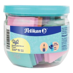 Goma Borrador Pelikan Pastel Bote 15 Piezas